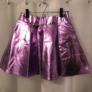 Metallic purple circle skirt